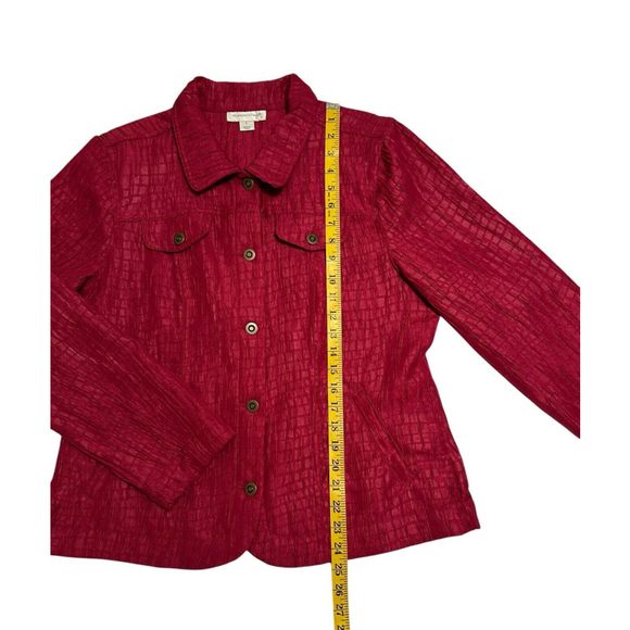 Christopher Banks Blazer Button Jacket Womens Large Fuchsia Pink Long Sleeves - Picture 11 of 12